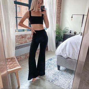 F21 black flare pants